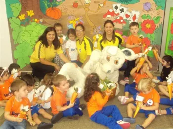 Chegada do Coelho na Escola Doritos