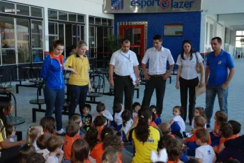 Treinamento de Evacuação de Local em caso de sinistro - Escola Doritos - Clube Dores